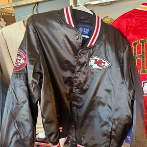 Kansas City Chiefs Black Satin Jacket